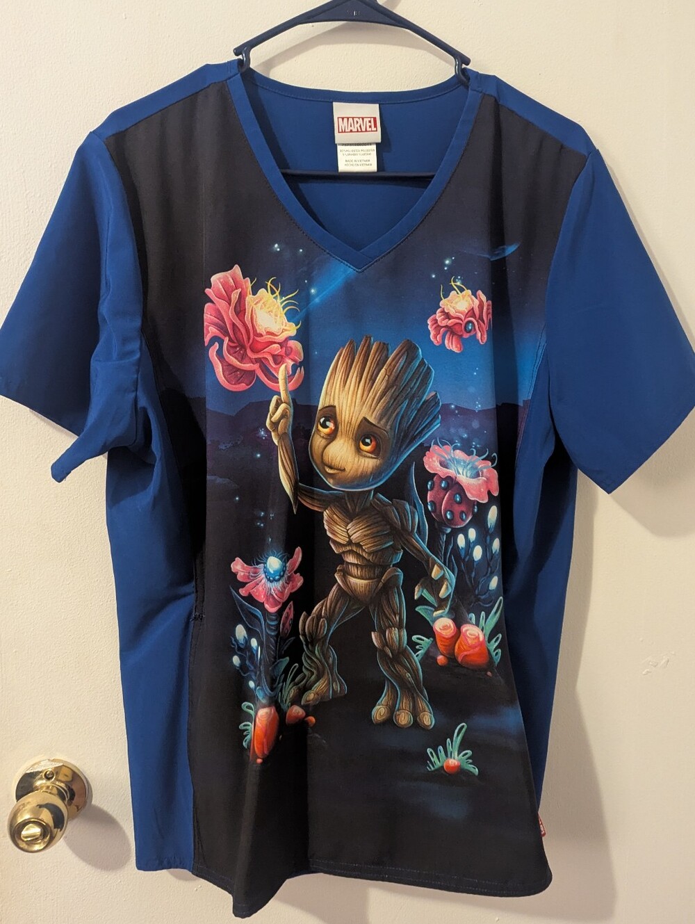 Marvel Groot Scrub Top